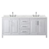 Custom image for White with Polished Chrome Trim / Giotto Quartz / No Mirror