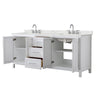 Custom image for White with Polished Chrome Trim / Giotto Quartz / No Mirror