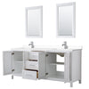 Custom image for White with Polished Chrome Trim / White Cultured Marble / 24