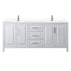 Custom image for White with Polished Chrome Trim / White Cultured Marble / No Mirror