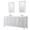 Custom image for White with Polished Chrome Trim / White Cultured Marble / 24