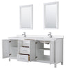 Custom image for White with Polished Chrome Trim / White Quartz / 24