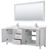 Custom image for White with Polished Chrome Trim / White Quartz / 70