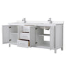 Custom image for White with Polished Chrome Trim / White Quartz / No Mirror