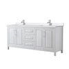 Custom image for White with Polished Chrome Trim / White Quartz / No Mirror