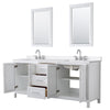 Custom image for White with Polished Chrome Trim / White Quartz / 24