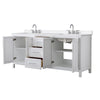 Custom image for White with Polished Chrome Trim / White Quartz / No Mirror