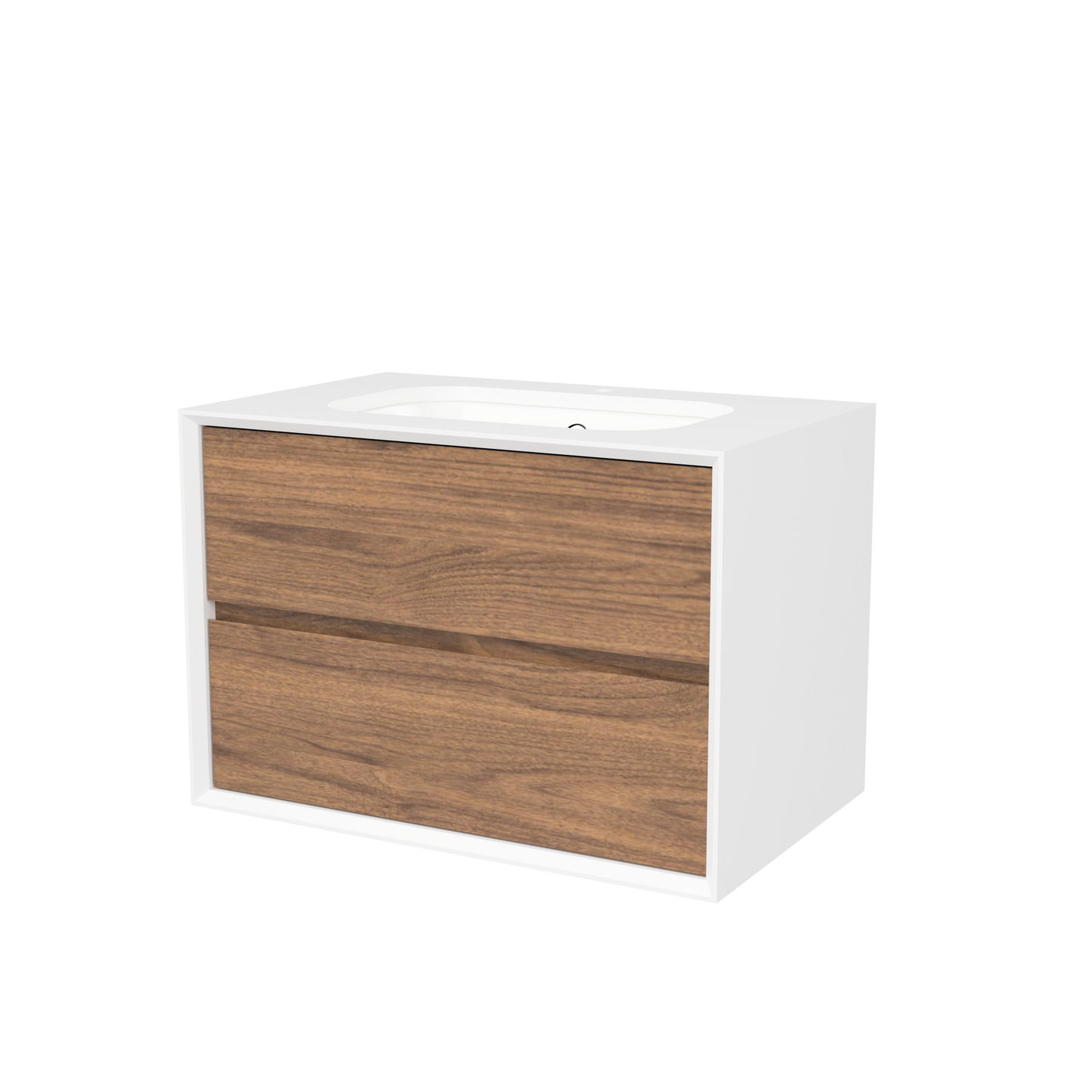 Whitehaven Wall Mount Vanity 30 Inch Florentine Walnut