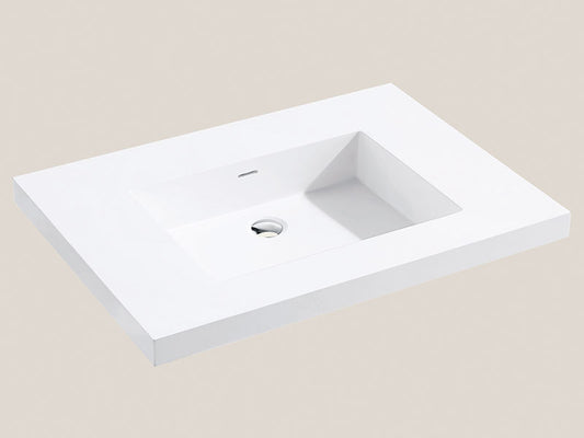 Madeli X-Stone Top/Basin, 30" x 18" x 1-1/2"
