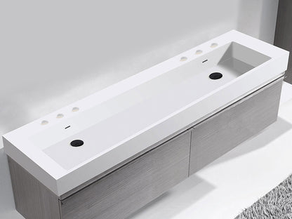 X-Stone Trough Sink, 60" x 18" x 4-1/2"