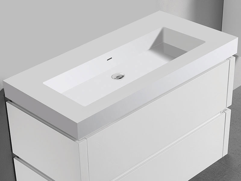 Madeli X-Stone Trough Sink, 48" x 22" x 4-1/2"