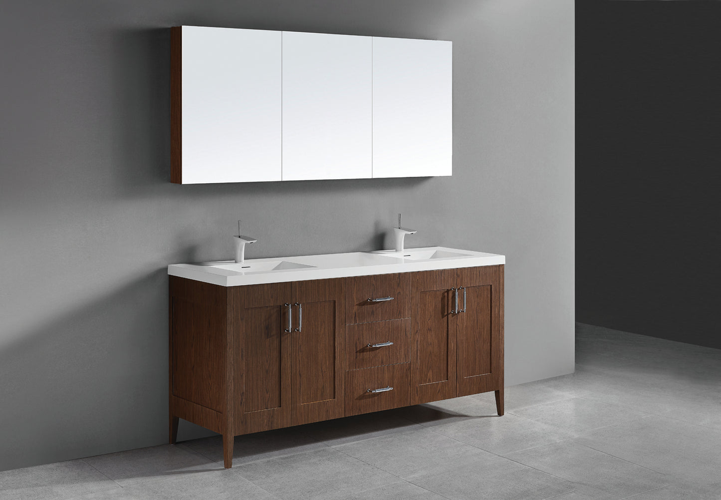 Madeli Encore 72" Free Standing Vanity Brandy