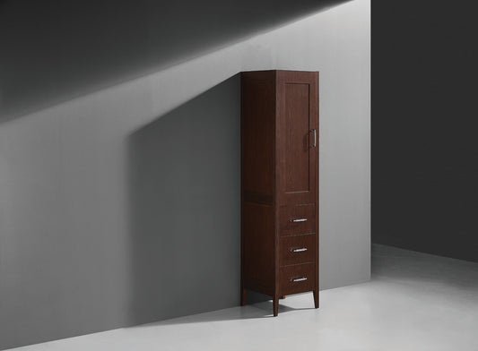 Encore 18"W x 18"D x 76"H Free Standing Linen Cabinet L Hinged