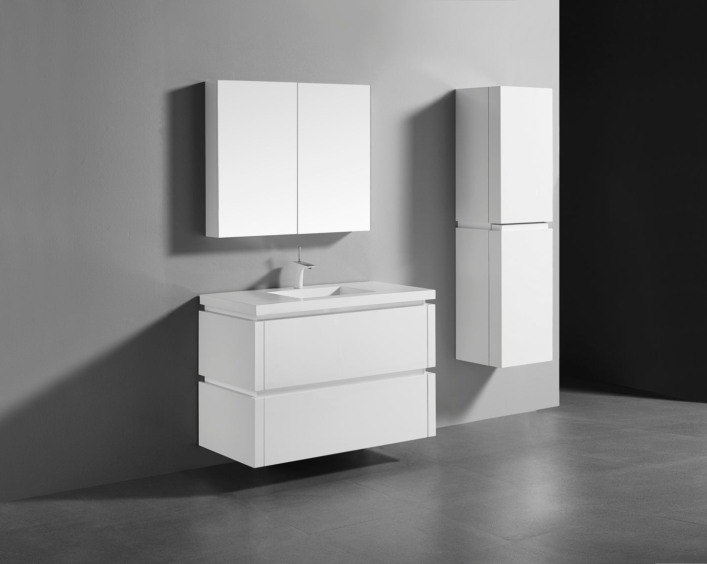 Cube 42" Wall hung Vanity Cabinet