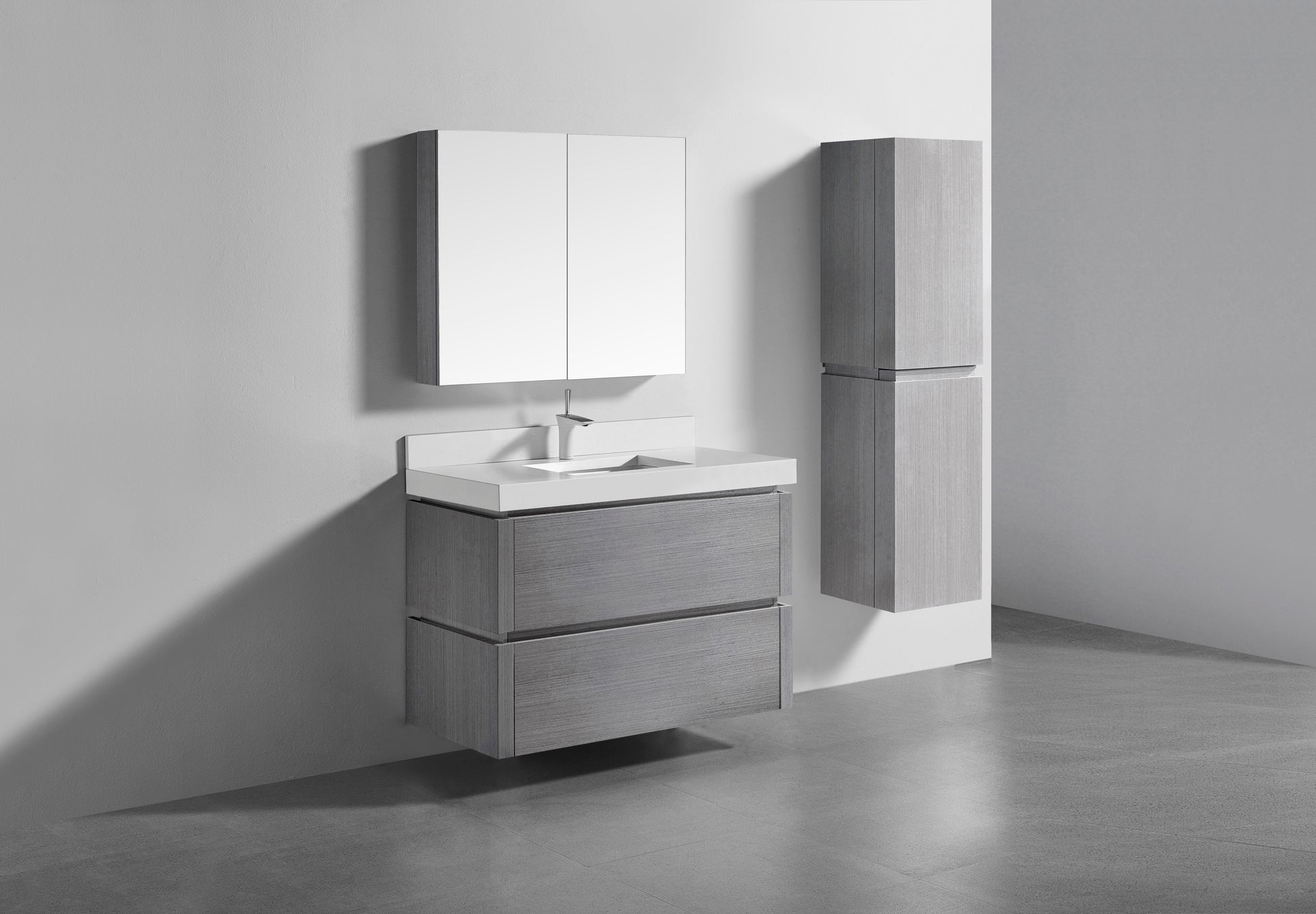 Madeli Cube 42" Wall hung Vanity Cabinet