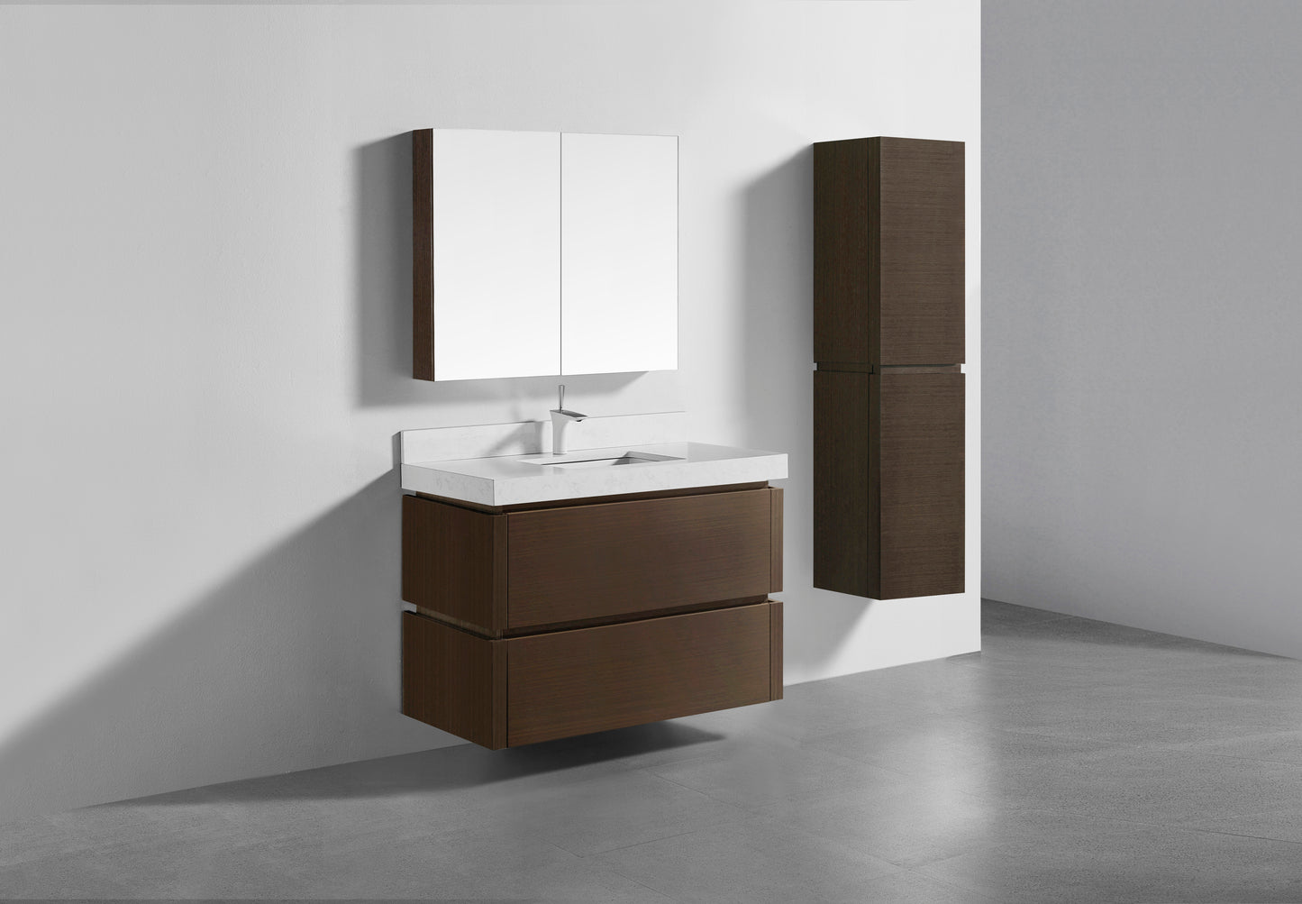 Cube 42" Wall hung Vanity Cabinet