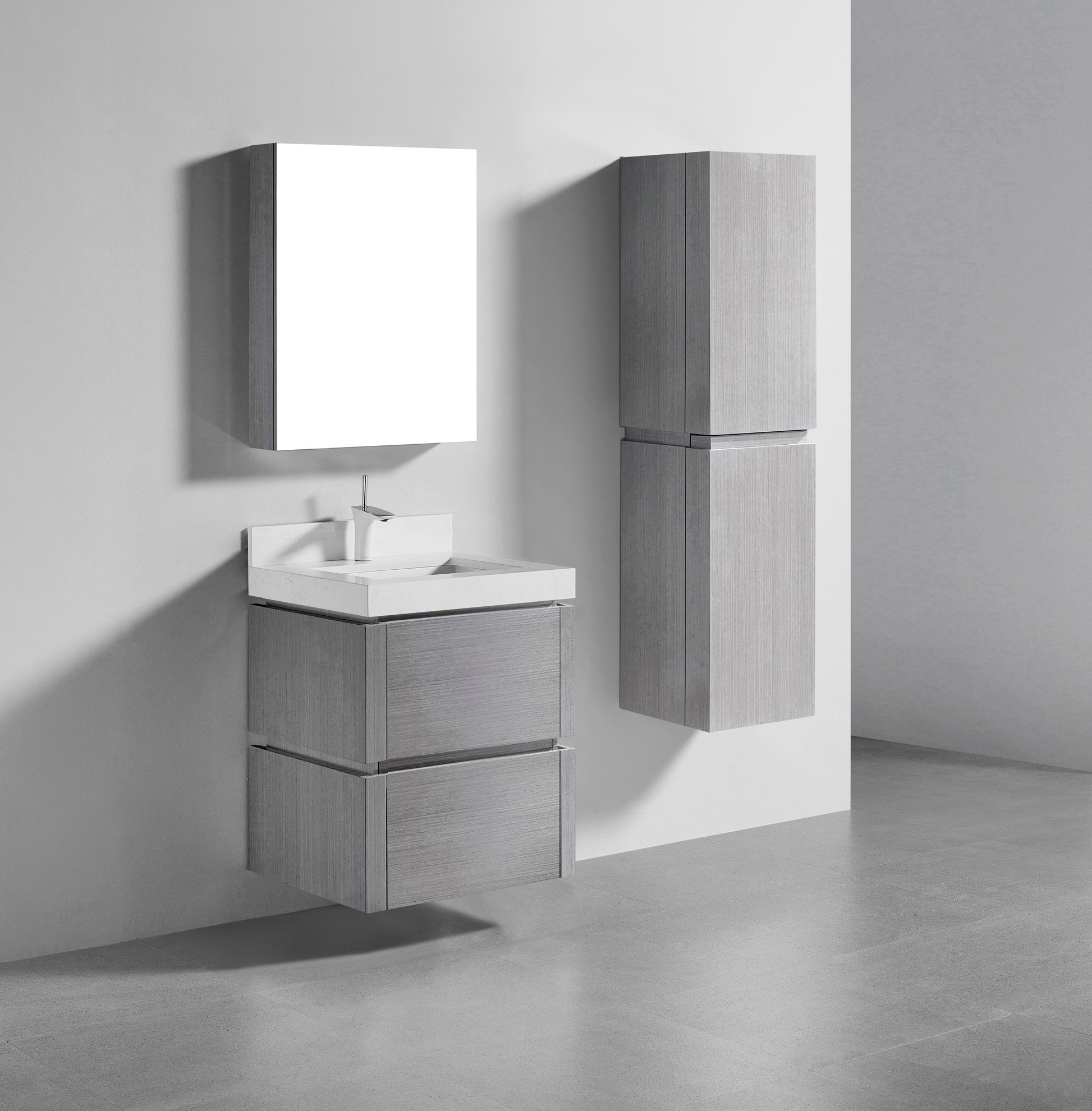 Madeli Cube 24" Wall hung Vanity Cabinet