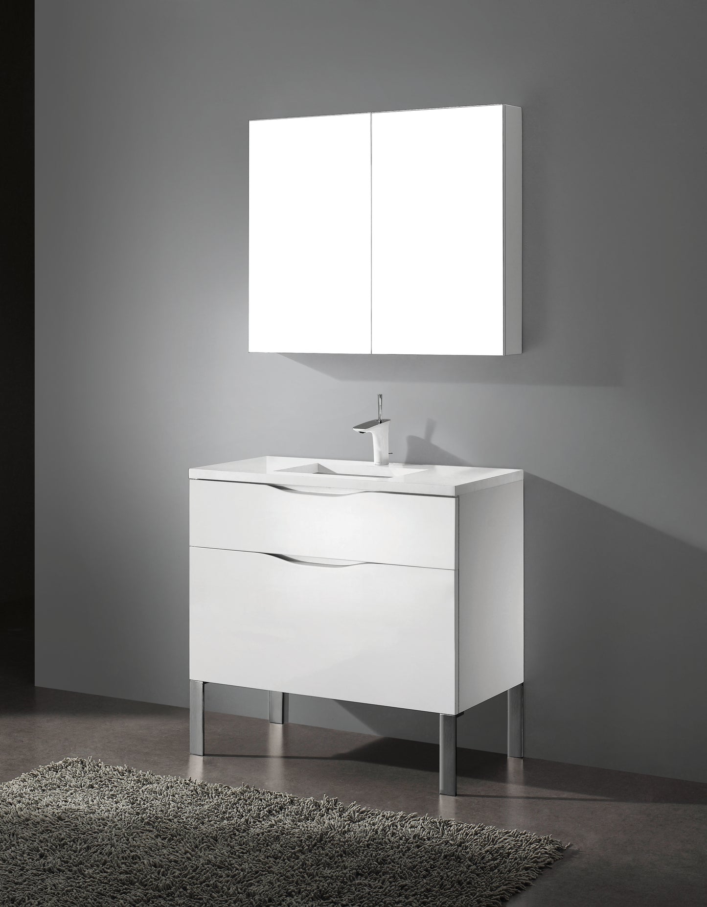 Milano 42" Free Standing Vanity Cabinet