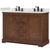 Custom image for Dark Walnut with Matte Black Trim / White Quartz / No Mirror