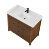 Custom image for Dark Walnut with Matte Black Trim / Carrara Cultured Marble / No Mirror