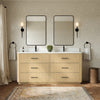 Custom image for Scandinavian Oak with Matte Black Trim / Giotto Quartz / No Mirror