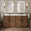 Custom image for Dark Oak with Matte Black Trim / Carrara Cultured Marble / No Mirror