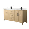 Custom image for White Oak with Matte Black Trim / Giotto Quartz / No Mirror