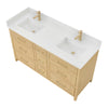 Custom image for Scandinavian Oak with Satin Bronze Trim / White Quartz / No Mirror