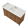 Custom image for Toasted Walnut with Brushed Nickel Trim / White Quartz / No Mirror