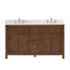 Custom image for Dark Walnut with Brushed Nickel Trim / Giotto Quartz / No Mirror