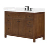 Custom image for Dark Walnut with Matte Black Trim / White Quartz / No Mirror