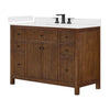 Custom image for Dark Walnut with Matte Black Trim / White Cultured Marble / No Mirror