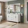 Custom image for White with Matte Black Trim / Carrara Cultured Marble / No Mirror