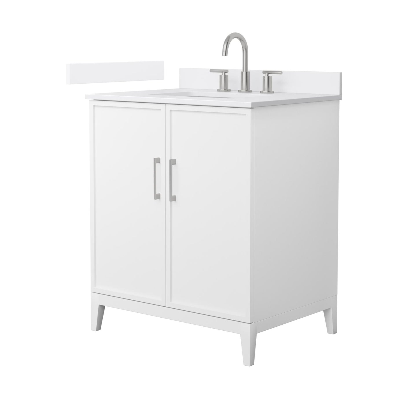Elan Bathroom Vanity with Countertop 30 inch Single Sink 3-hole Faucet Setup