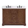 Custom image for Dark Walnut with Matte Black Trim / White Cultured Marble / No Mirror