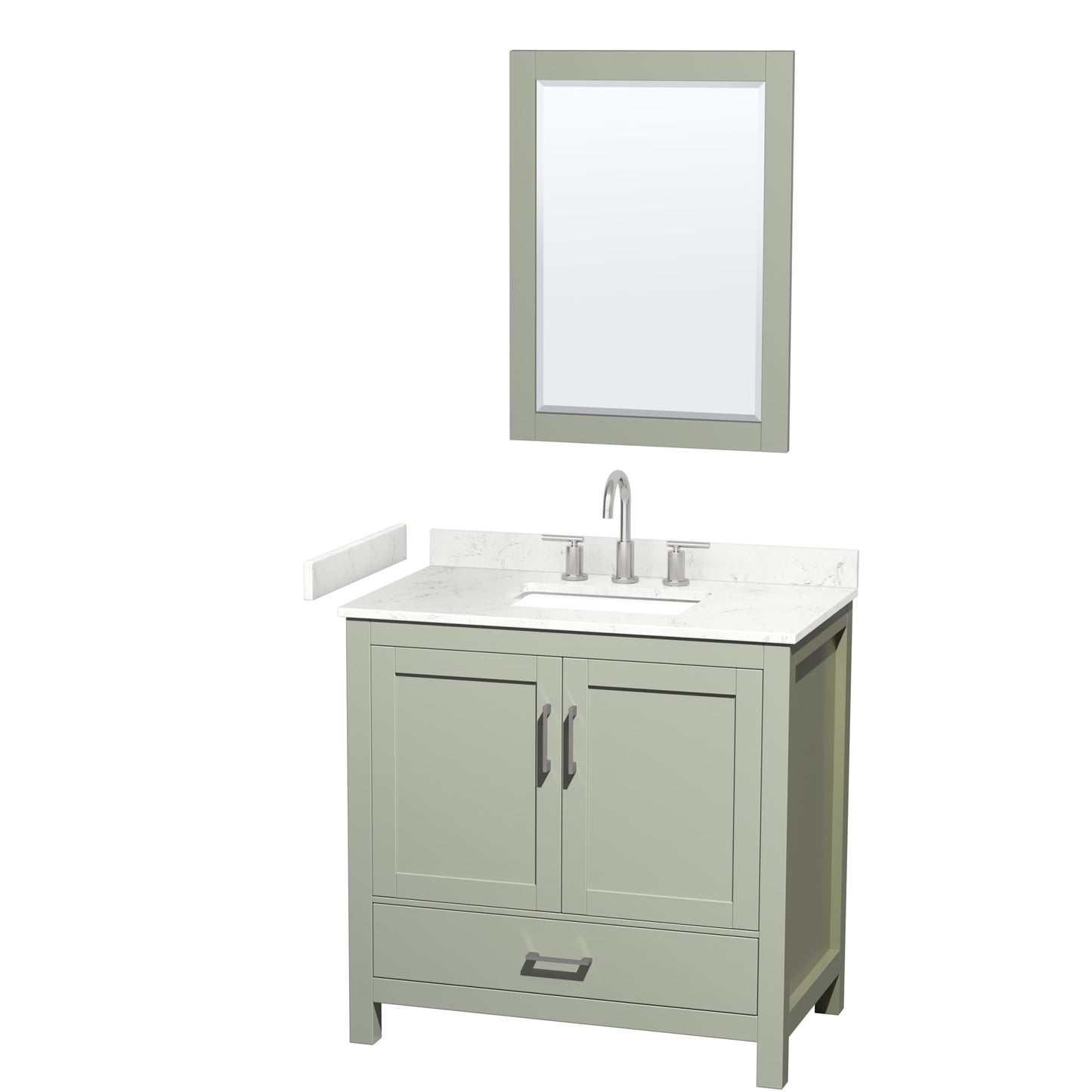 Sheffield Bathroom Vanity with Countertop 36 inch Single Sink 3-hole Faucet Setup