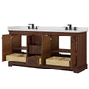 Custom image for Dark Walnut with Matte Black Trim / White Quartz / No Mirror