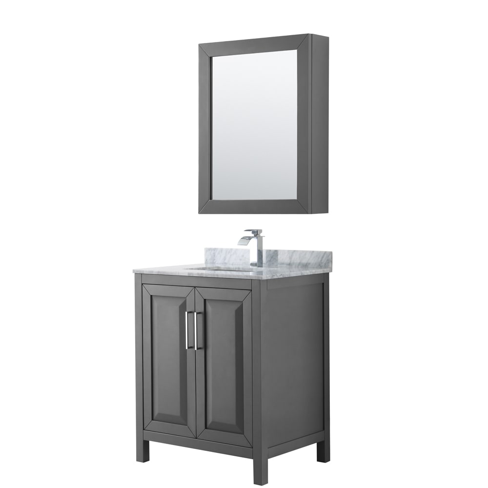 Daria Bathroom Vanity with Countertop 30 inch Single Sink Single hole Faucet Setup