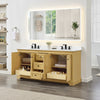 Custom image for Honey Oak with Matte Black Trim / Carrara Cultured Marble / No Mirror