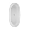 Custom image for White with Shiny White Trim and Matte Black Faucet / 67