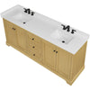 Custom image for Honey Oak with Matte Black Trim / White Quartz / No Mirror