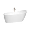 Custom image for White with Shiny White Trim and Brushed Nickel Faucet / 67