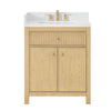 Custom image for Scandinavian Oak with Satin Bronze Trim / White Quartz / No Mirror