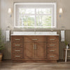 Custom image for Dark Oak with Brushed Nickel Trim / Carrara Cultured Marble / No Mirror