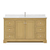 Custom image for Honey Oak with Polished Chrome Trim / Carrara Cultured Marble / No Mirror
