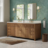 Custom image for Toasted Walnut with Satin Bronze Trim / White Quartz / No Mirror