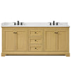 Custom image for Honey Oak with Matte Black Trim / White Quartz / No Mirror