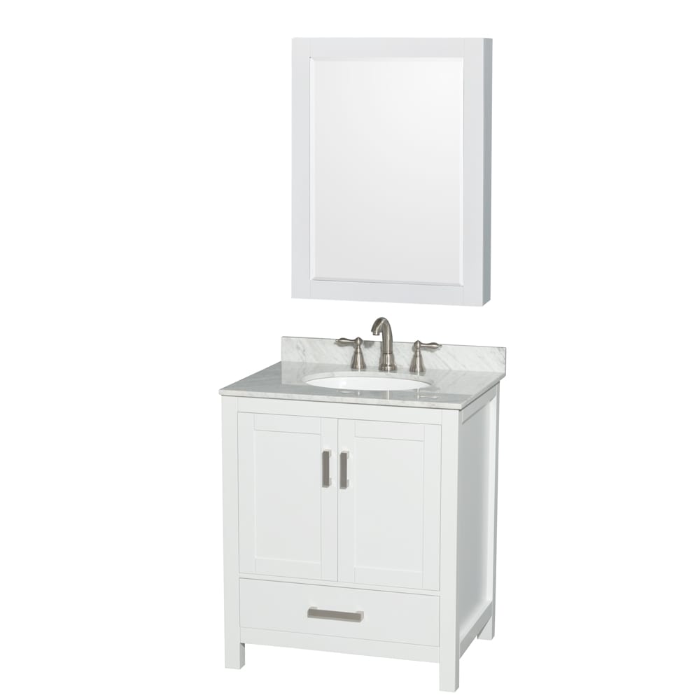 Sheffield Bathroom Vanity with Countertop 30 inch Single Sink 3-hole Faucet Setup
