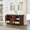 Custom image for Dark Walnut with Brushed Gold Trim / White Quartz / No Mirror