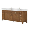 Custom image for Toasted Walnut with Brushed Nickel Trim / White Quartz / No Mirror